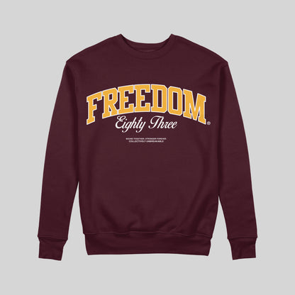 Freedom Varsity Crewneck - Burgundy