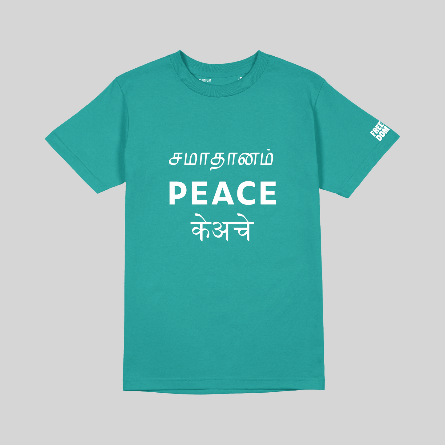 PEACE T-SHIRT - TEAL